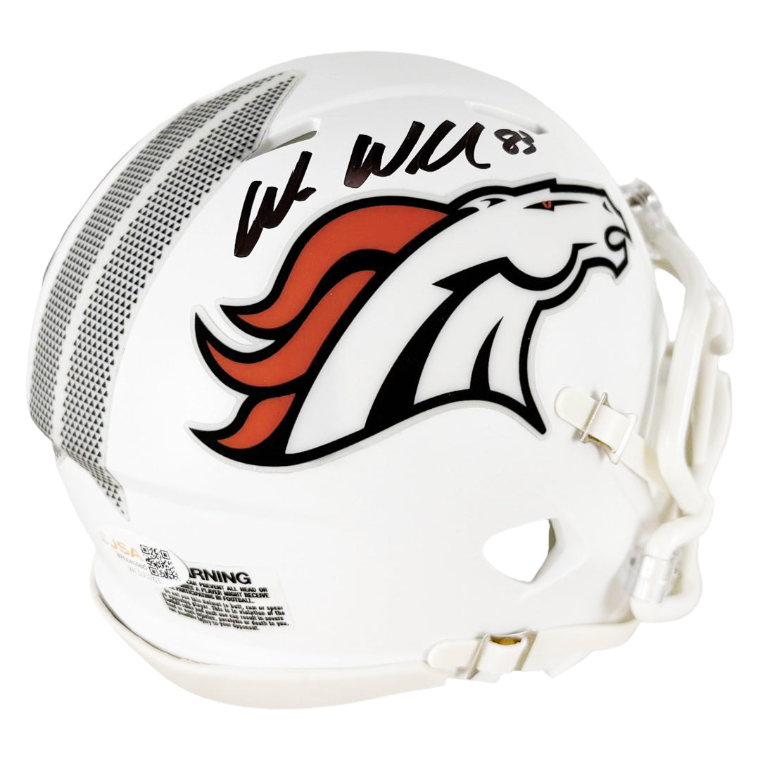 Wes Welker Signed Denver Broncos Alt 2024 Speed Mini Football Helmet (JSA)
