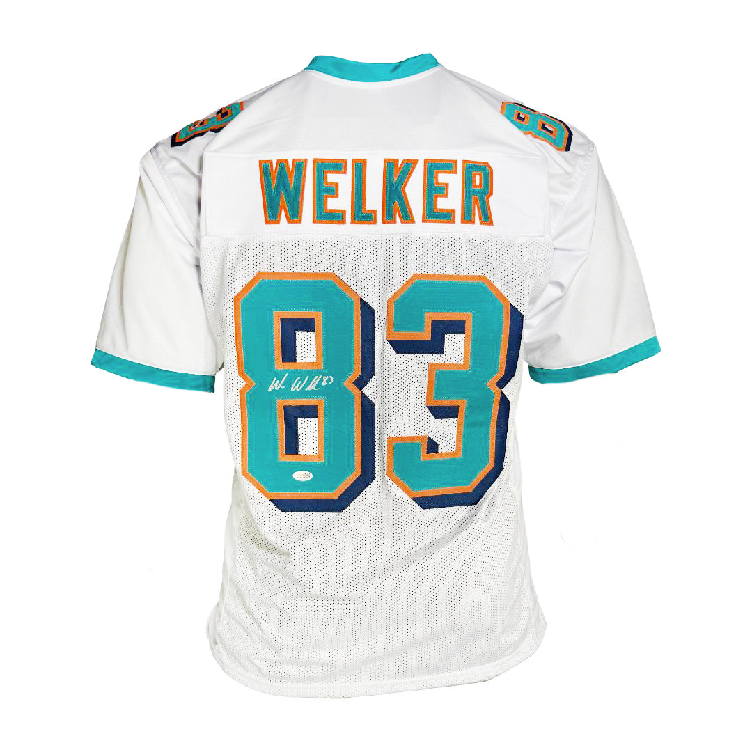 Wes Welker Signed Miami White Football Jersey (JSA)