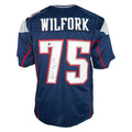 Vince Wilfork Signed New England Navy Football Jersey (Beckett)