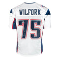 Vince Wilfork Signed New England White Football Jersey (JSA)