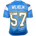 Matt Wilhelm Signed Los Angeles Light Blue Football Jersey (JSA)