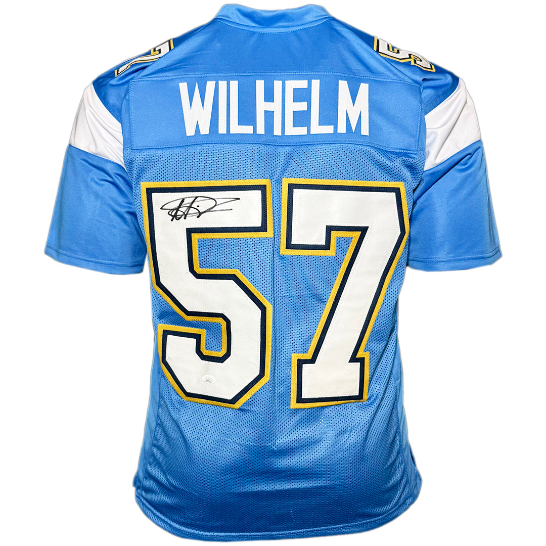 Matt Wilhelm Signed Los Angeles Light Blue Football Jersey (JSA)