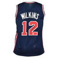 Dominique Wilkins Signed USA Olympic Pro Navy Basketball Jersey (JSA)