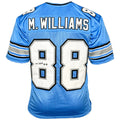 Mike Williams Signed Detroit Light Blue Football Jersey (JSA)