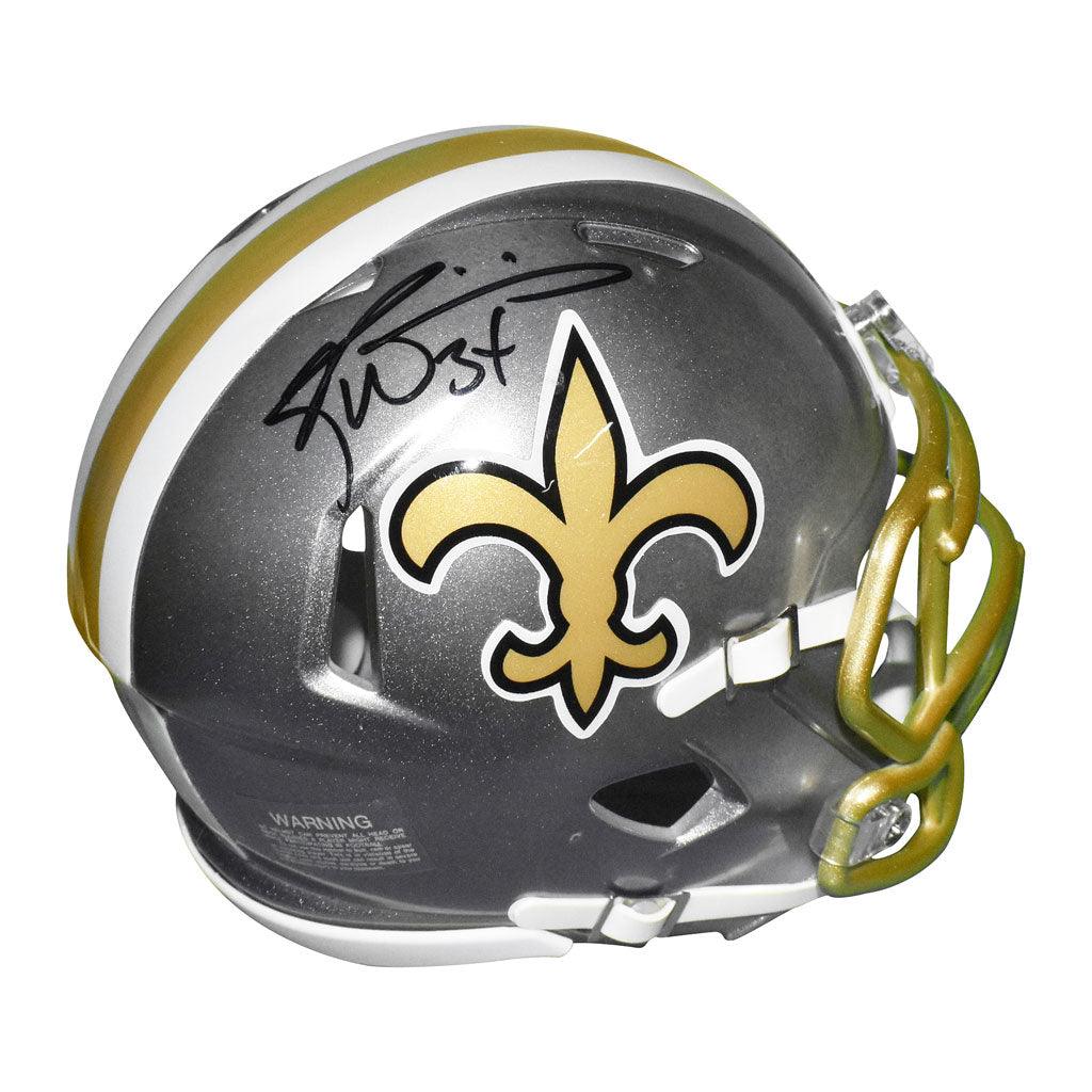 Ricky Williams Signed New Orleans Saints Flash Speed Mini Replica Football Helmet (JSA)