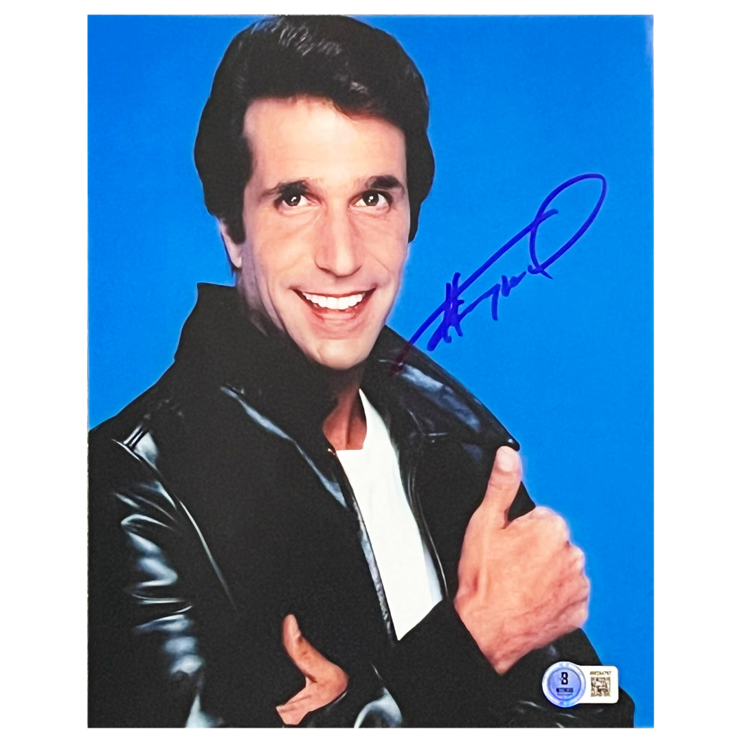 Henry Winkler Signed Pose 5 8x10 Photo (Beckett)