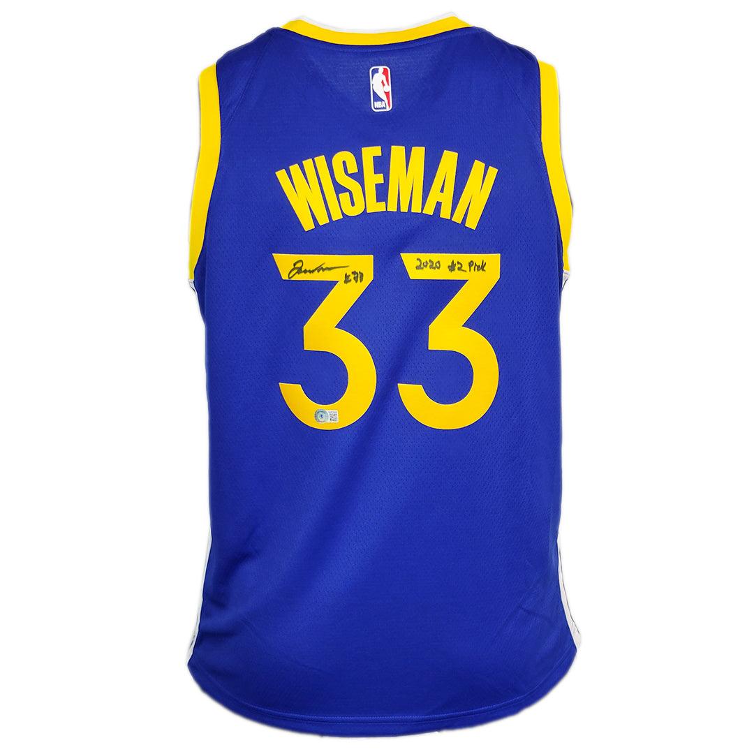 James Wiseman Signed 2020 #2 Pick Inscription Warriors Nike Jersey (Beckett)