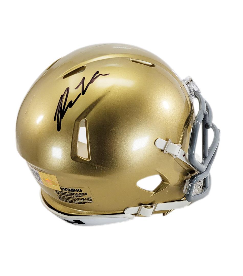 Brock Wright Signed Notre Dame Fighting Irish Speed Mini Football Helmet (JSA)