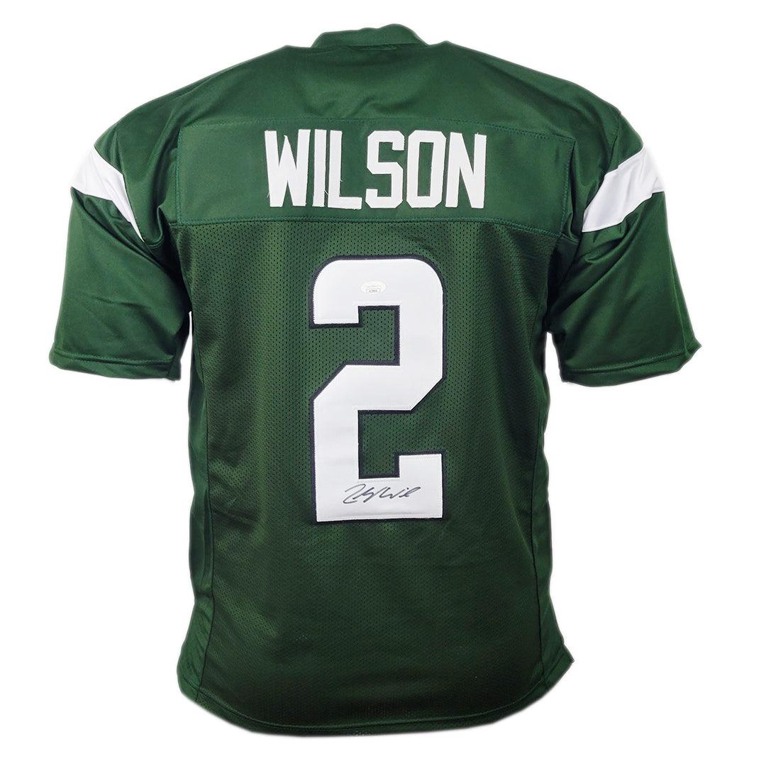 Zach Wilson Signed New York Green Football Jersey (JSA)